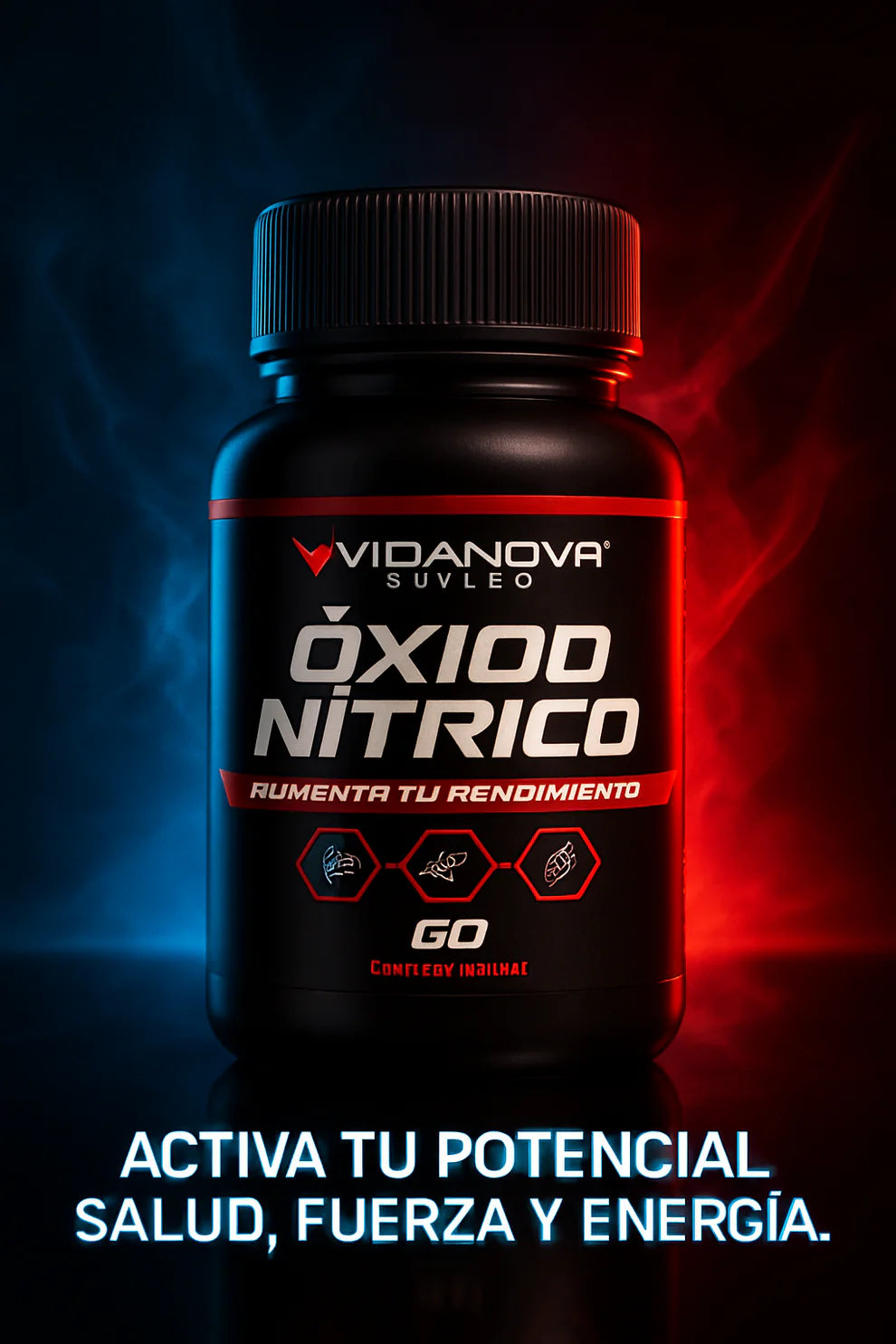 ÓXIDO NITRICO 1000MG 60 CAPS, Tus límites están solo en tu mente...hasta hoy