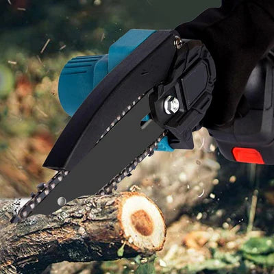 Motosierra Eléctrica en Color Negro + 2 BATERÍA EXTRA DE REGALO